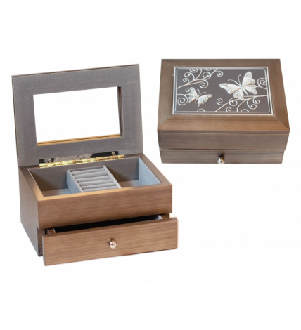 Cutie depozitare  maro cu doua compartimente -10x17.5x12.5 cm Cutie depozitare  maro cu doua compartimente -10x17.5x12.5 cm