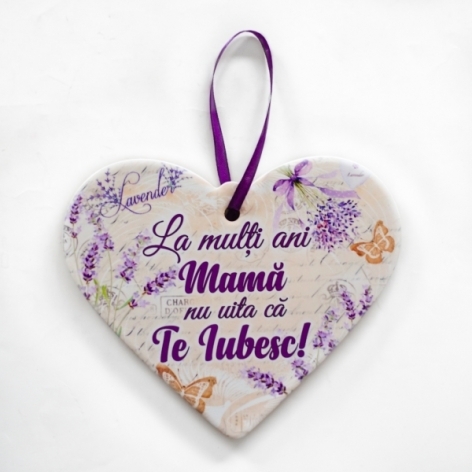 Placheta ceramica - La multi ani mama   ( 19x16 cm ) Placheta ceramica - La multi ani mama   ( 19x16 cm )