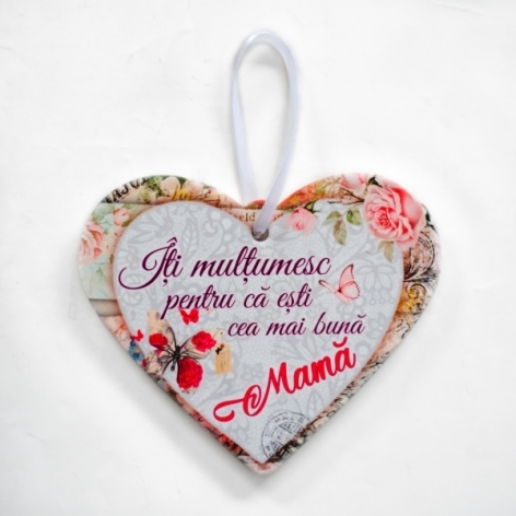 Placheta ceramica -  Iti multumesc ( 19x16 cm ) Placheta ceramica -  Iti multumesc ( 19x16 cm )