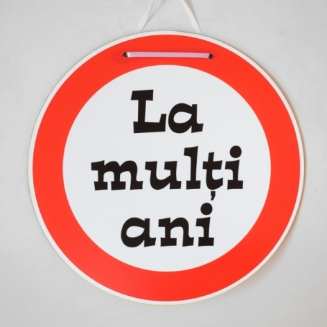 Tablou motivational   rotund  - LA MULTI ANI -  30x30cm Tablou motivational   rotund  - LA MULTI ANI -  30x30cm