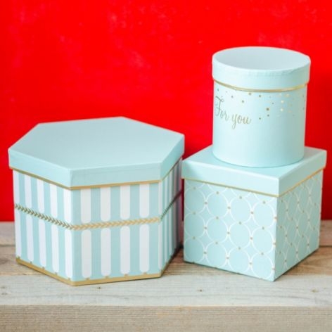 Set cutie -  Set cutie 3 buc/set - Albastru Set cutie -  Set cutie 3 buc/set - Albastru