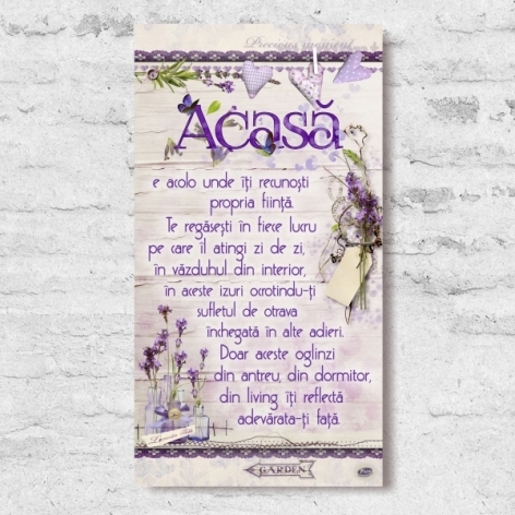 Tablou motivational   (50x27cm)  -   Acasa Tablou motivational   (50x27cm)  -   Acasa