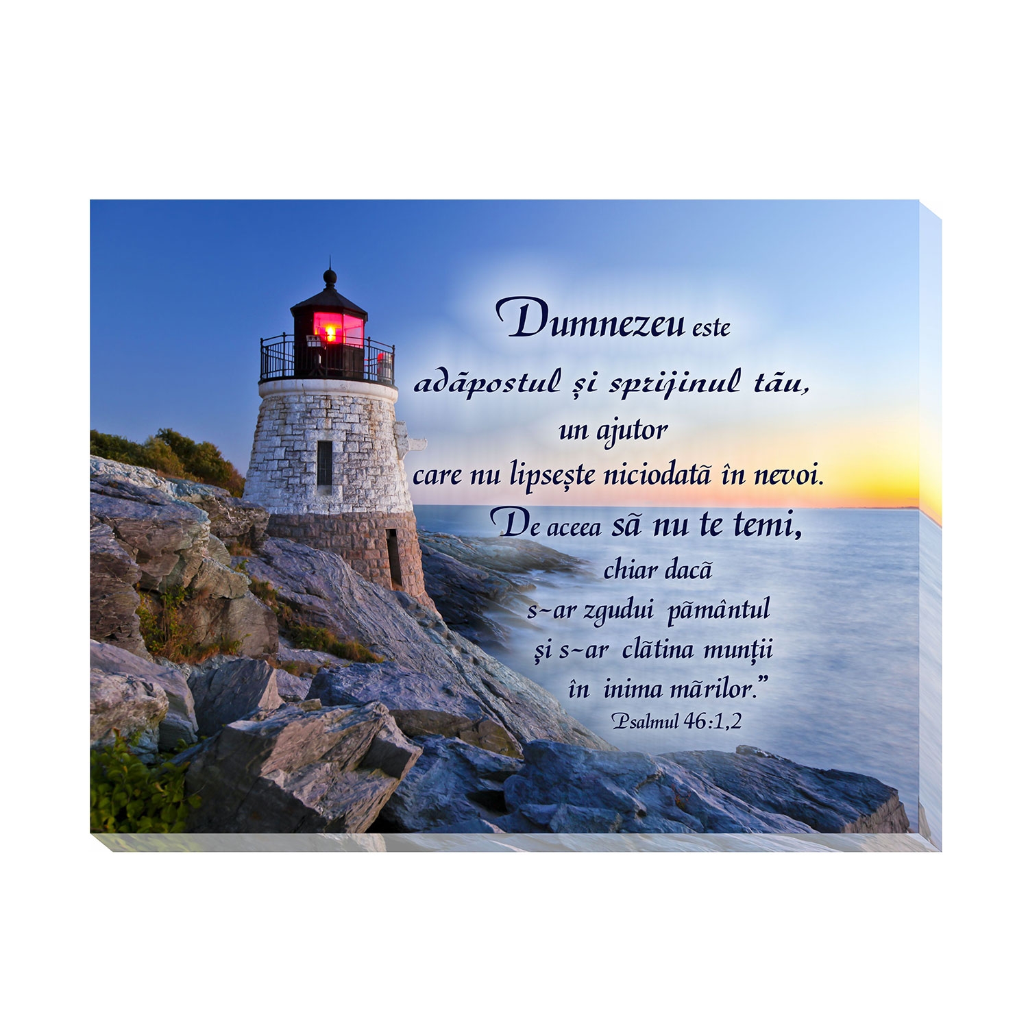 Tablou canvas (25x30cm) - Dumnezeu este adăpostul Tablou canvas (25x30cm) - Dumnezeu este adăpostul