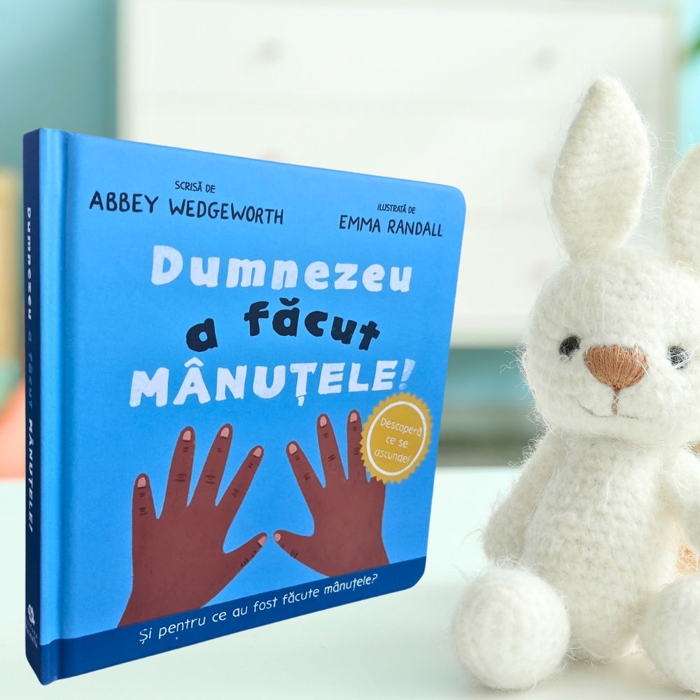 Dumnezeu a făcut mânuțele - Carte cartonată interactivă cu clapete