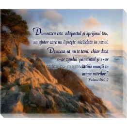 Tablou canvas (25x30cm) - Dumnezeu este adăpostul Tablou canvas (25x30cm) - Dumnezeu este adăpostul