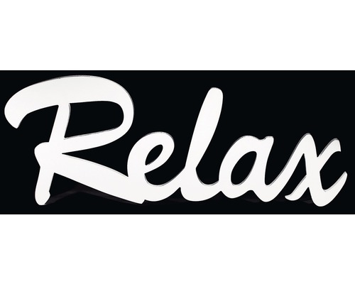 Decoratiune perete logo Relax, alb - 76x29 cm Decoratiune perete logo Relax, alb - 76x29 cm