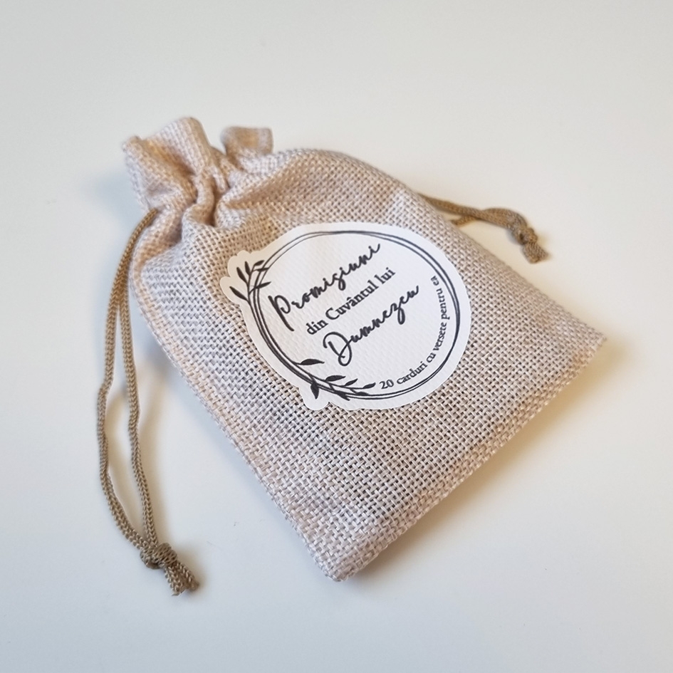 Săculeț cu promisiuni din Cuvântul lui Dumnezeu pentru EA (bej) Săculeț cu promisiuni din Cuvântul lui Dumnezeu pentru EA (bej)