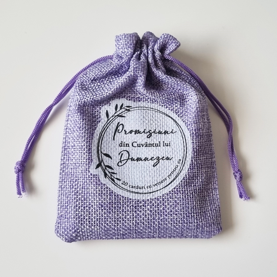 Săculeț cu promisiuni din Cuvântul lui Dumnezeu pentru EA (mov) Săculeț cu promisiuni din Cuvântul lui Dumnezeu pentru EA (mov)