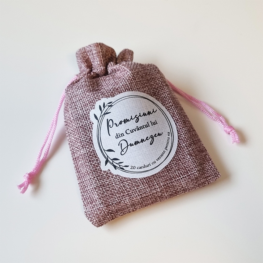 Săculeț cu promisiuni din Cuvântul lui Dumnezeu pentru EA (roz) Săculeț cu promisiuni din Cuvântul lui Dumnezeu pentru EA (roz)