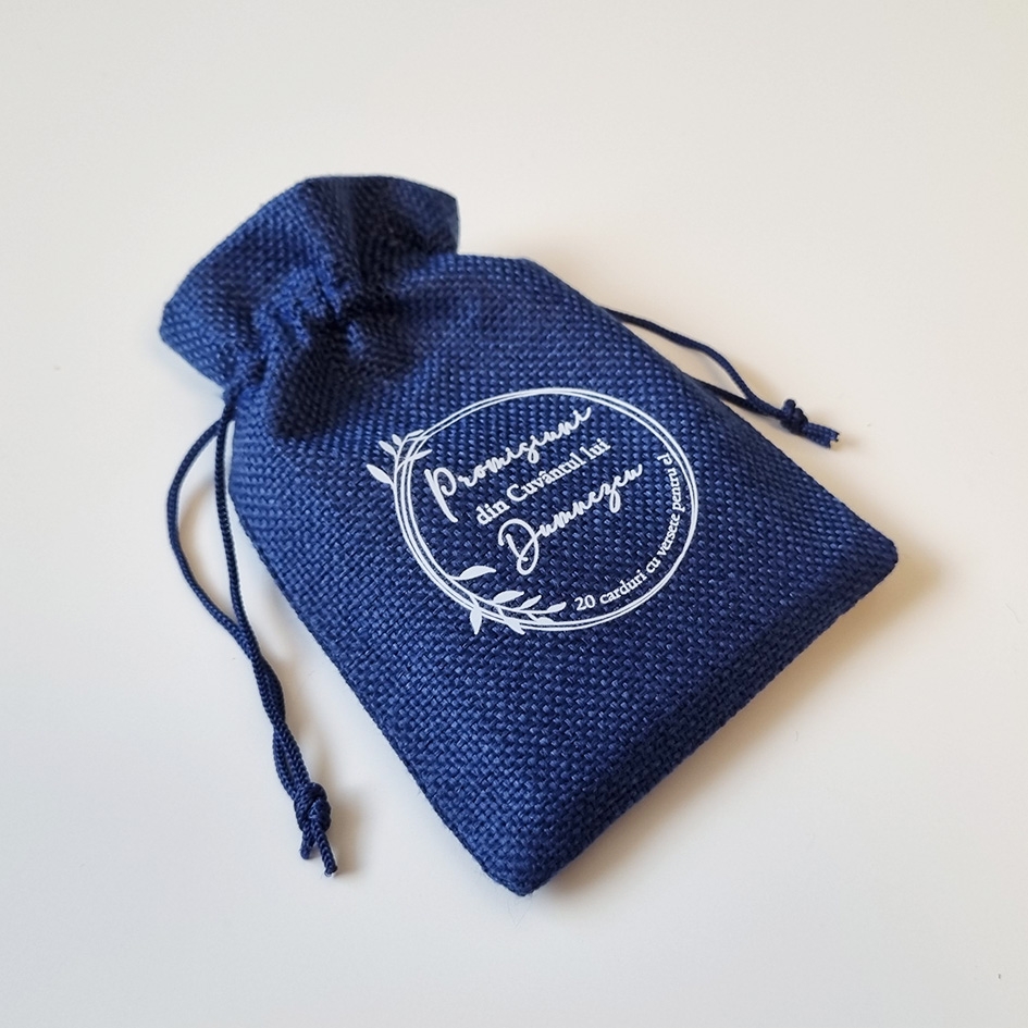 Săculeț cu promisiuni din Cuvântul lui Dumnezeu pentru EL (bleumarin)