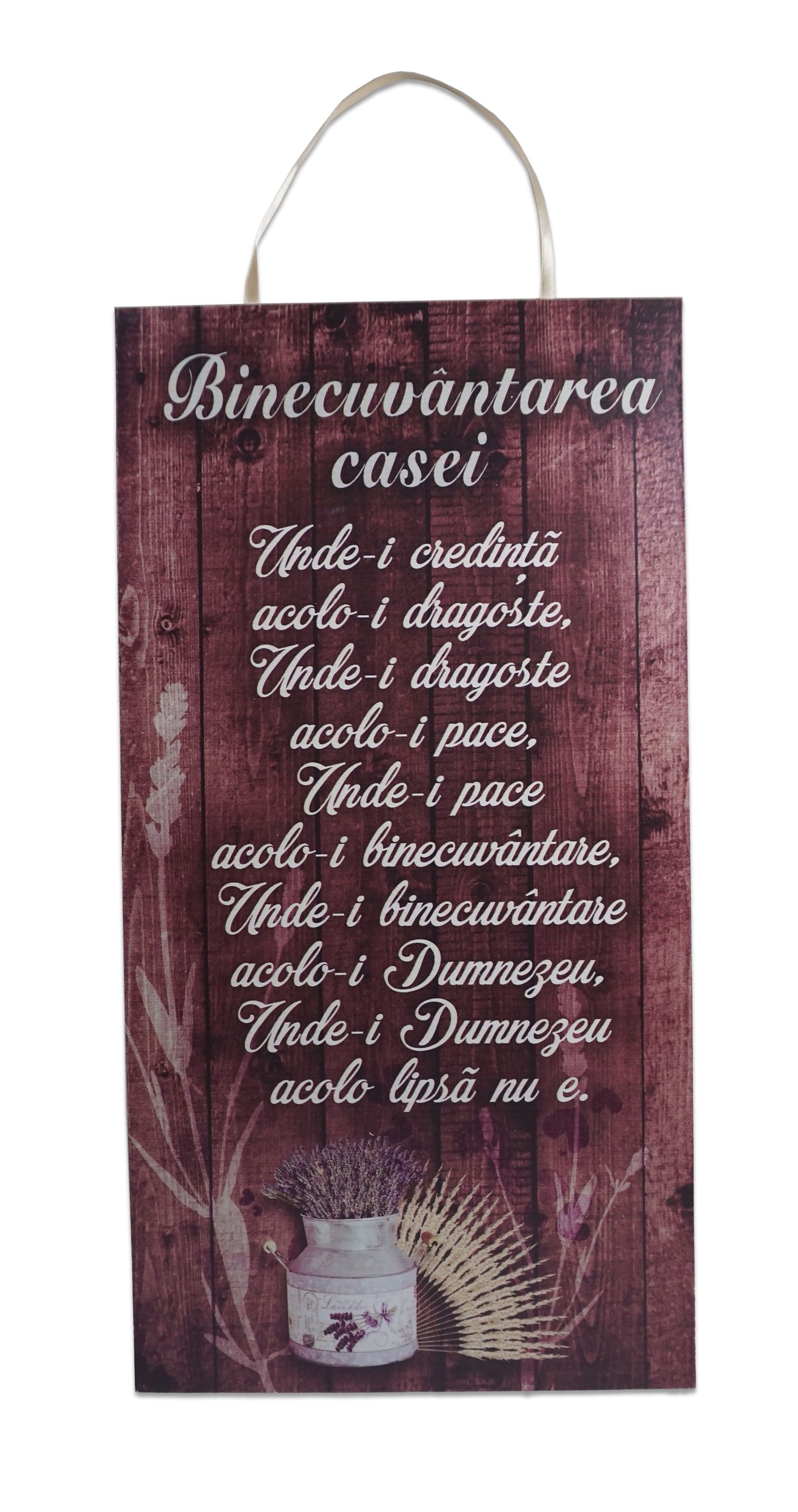 Tablou motivational  lemn  (50x27cm) - Binecuvantarea casei Tablou motivational  lemn  (50x27cm) - Binecuvantarea casei