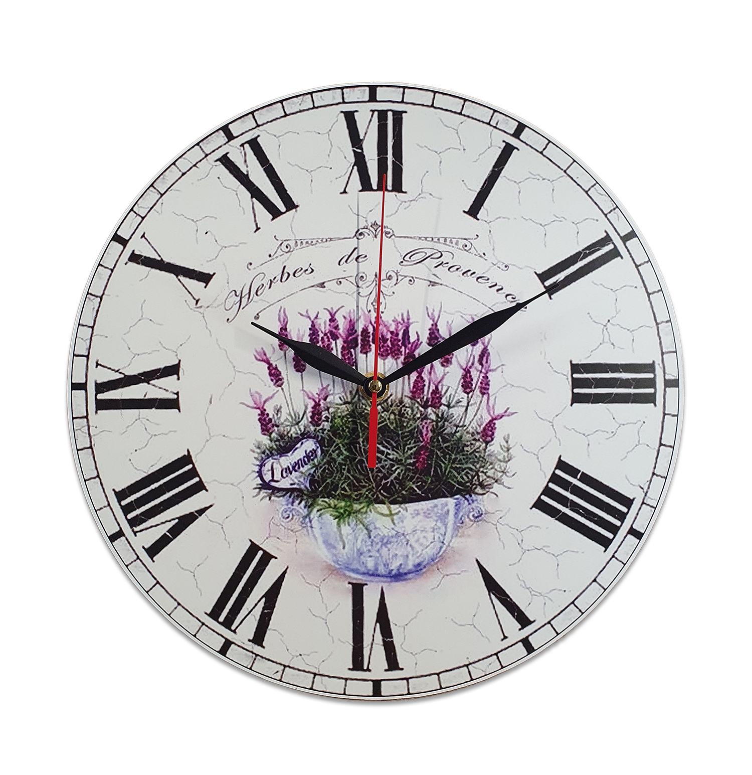 Ceas perete rotund Lavender - 28 x 28cm Ceas perete rotund Lavender - 28 x 28cm