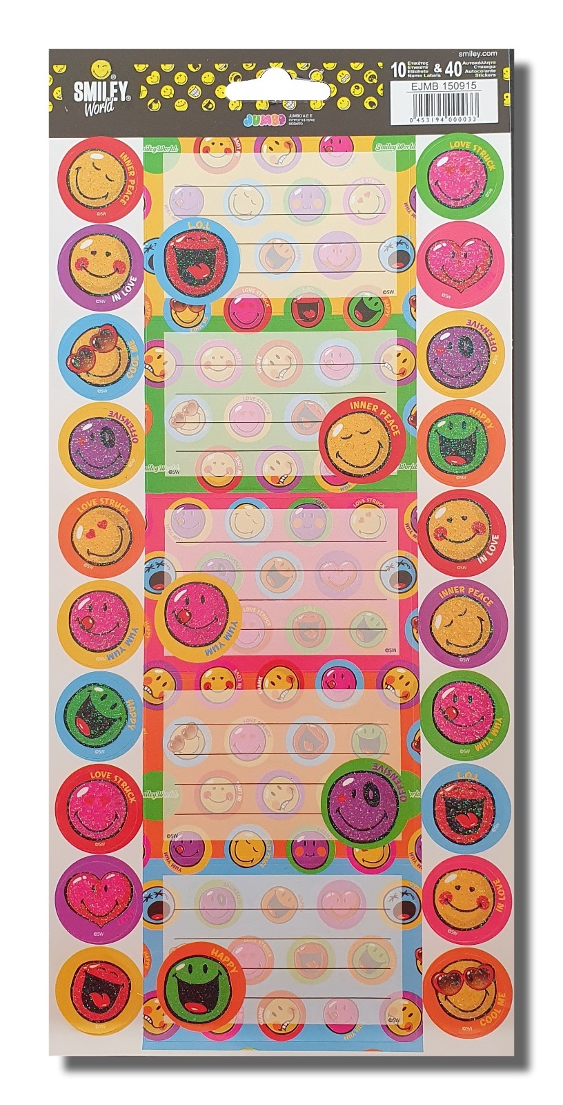 Etichete si autocolante cu smiley (7.5 x 5 cm si 2.5 cm) - 10 buc. + 40 buc. Etichete si autocolante cu smiley (7.5 x 5 cm si 2.5 cm) - 10 buc. + 40 buc.