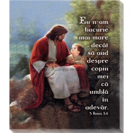 Tablou canvas (25x30cm) - Eu n-am bucurie mai mare Tablou canvas (25x30cm) - Eu n-am bucurie mai mare