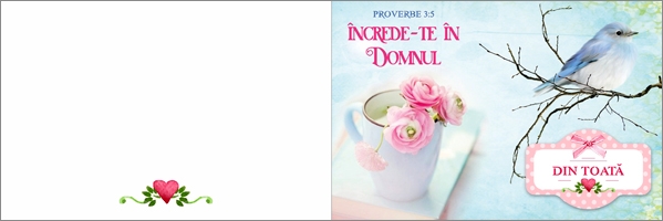 Felicitare - Încrede-te în Domnul Felicitare - Încrede-te în Domnul