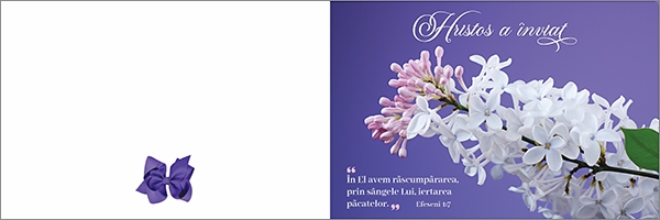 Felicitare - Verset: Hristos a înviat! Felicitare - Verset: Hristos a înviat!