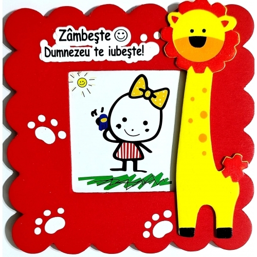 Rama foto lemn, leut, Zambeste, Dumnezeu te iubeste! Rama foto lemn, leut, Zambeste, Dumnezeu te iubeste!