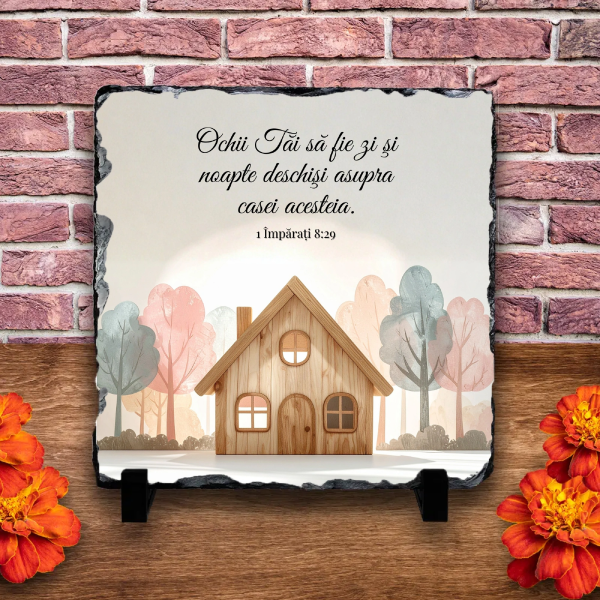 Placă ardezie, verset biblic - 1 Împărați 8:29