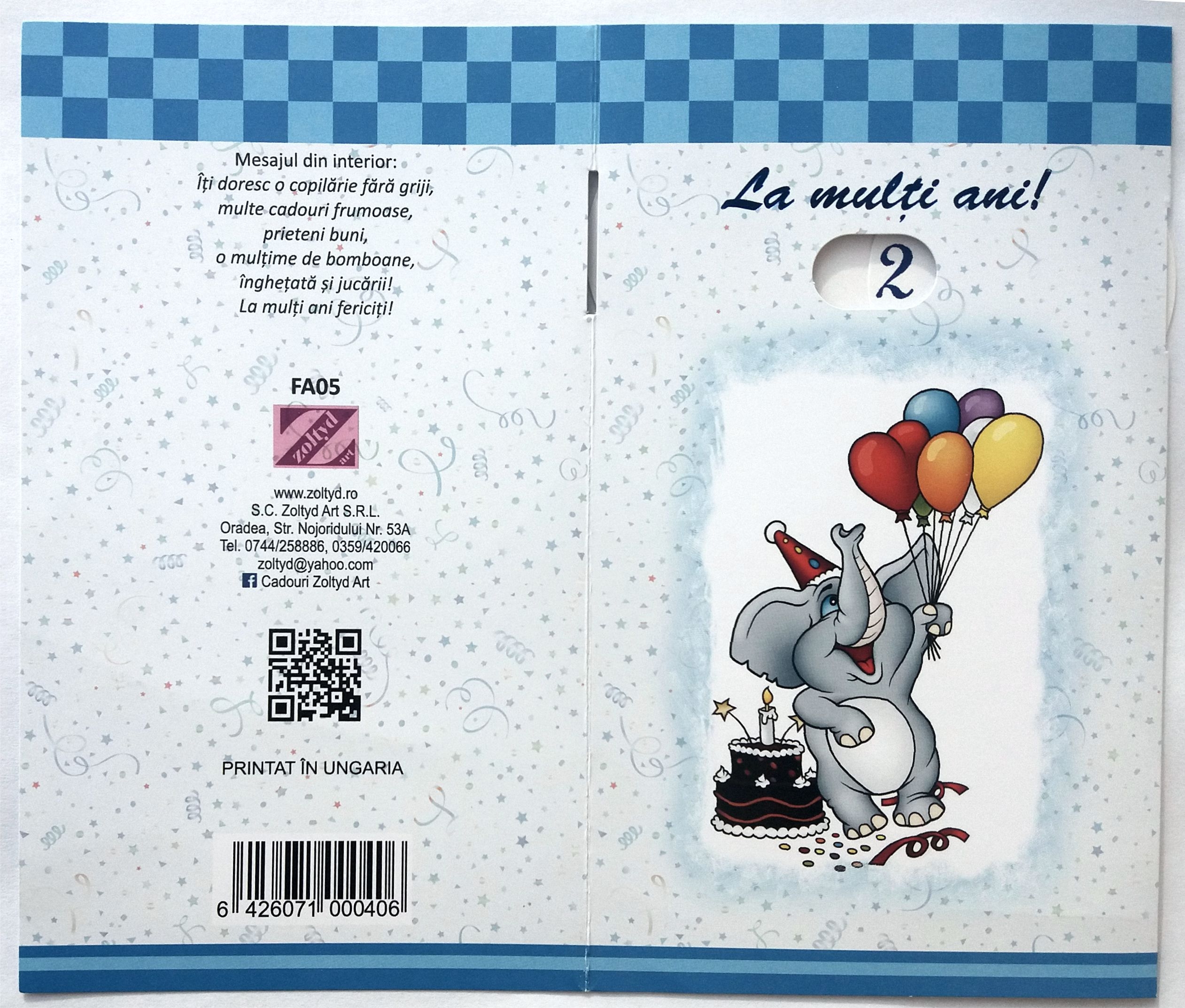 Felicitare aniversară, cu vârsta reglabilă de la 1 la 99 - La mulți ani(19 cm x 11.3 cm) Felicitare aniversară, cu vârsta reglabilă de la 1 la 99 - La mulți ani(19 cm x 11.3 cm)