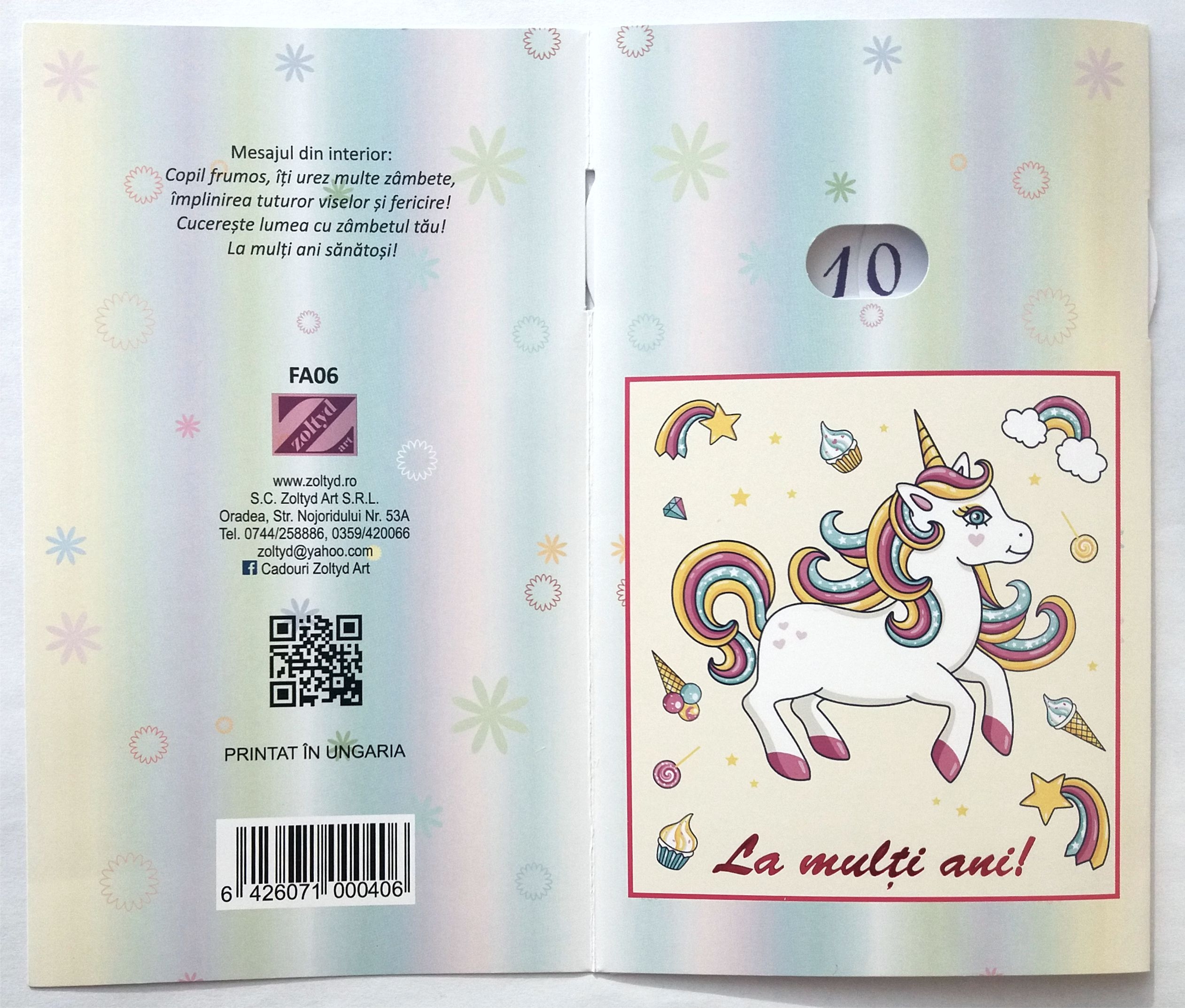 Felicitare aniversară, cu vârsta reglabilă de la 1 la 99 - La mulți ani(19 cm x 11.3 cm) Felicitare aniversară, cu vârsta reglabilă de la 1 la 99 - La mulți ani(19 cm x 11.3 cm)