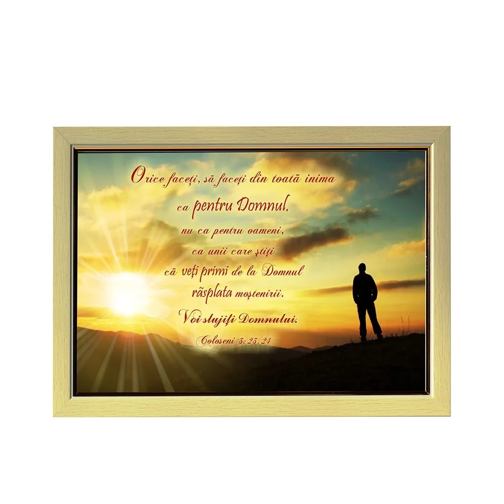 Tablou A4 - Faceți ca pentru Domnul