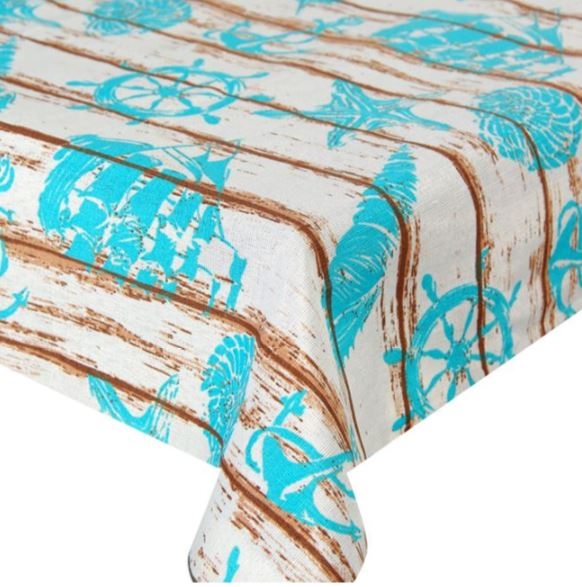 Fata de masa, turcoaz-maro, 140x180 cm