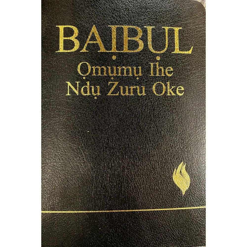 Biblia in limba igbo , marime mare, imitatie din piele - Fire Bible - Igbo Black Bonded Leather Biblia in limba igbo , marime mare, imitatie din piele - Fire Bible - Igbo Black Bonded Leather