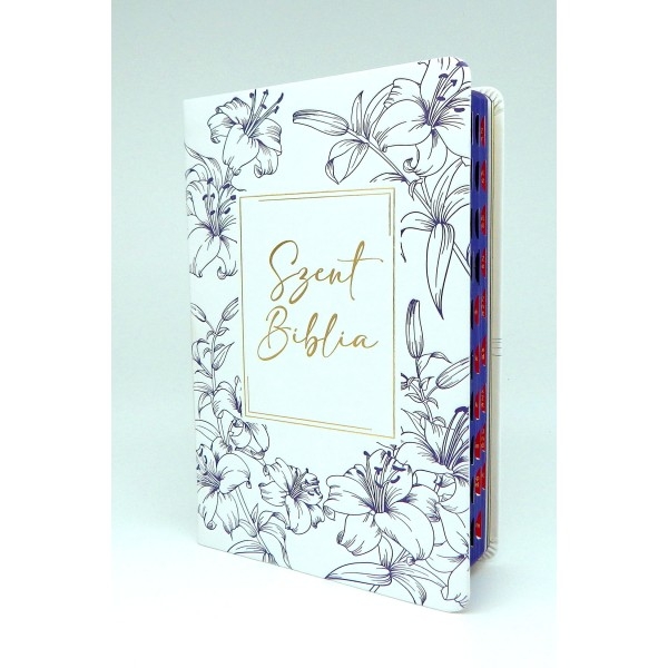 Szent Biblia - Közepes Biblia, Fehér-Kék Virágos, Regiszterrel, Károli Gáspár Forditása (Biblia medie in lb. maghiara, index) Szent Biblia - Közepes Biblia, Fehér-Kék Virágos, Regiszterrel, Károli Gáspár Forditása (Biblia medie in lb. maghiara, index)
