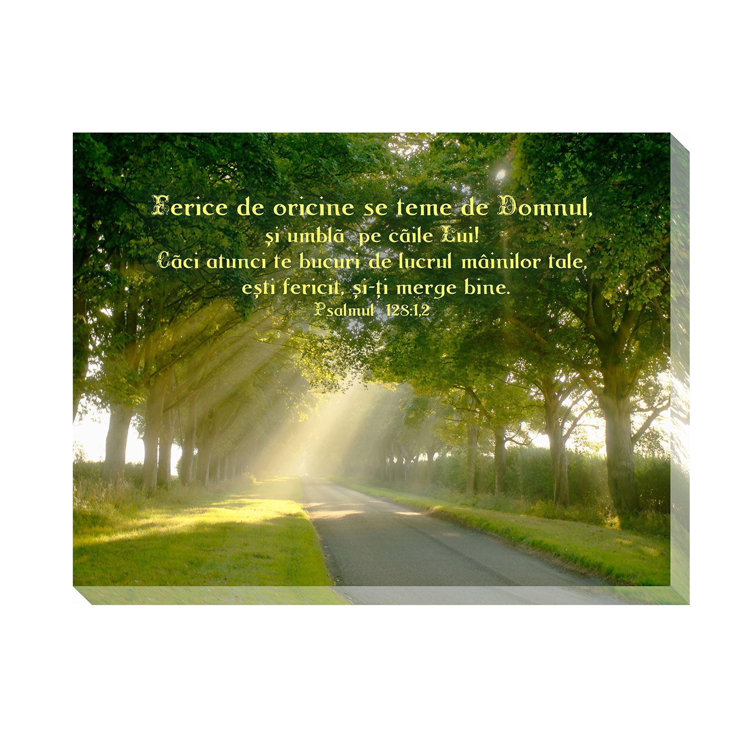Tablou canvas (25x30cm) - Ferice de oricine se teme de Domnul Tablou canvas (25x30cm) - Ferice de oricine se teme de Domnul