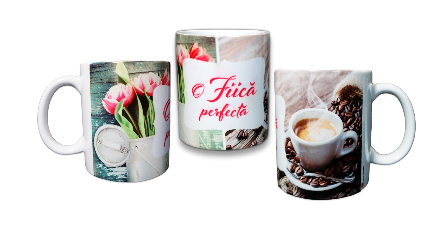 Cana cadou cu lalele si cafea pentru fiica Cana cadou cu lalele si cafea pentru fiica