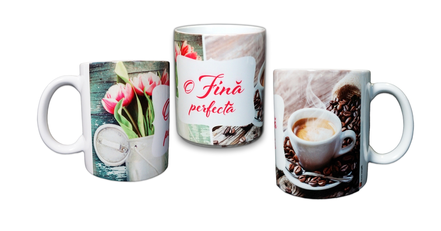 Cana cadou cu lalele si cafea pentru fina Cana cadou cu lalele si cafea pentru fina