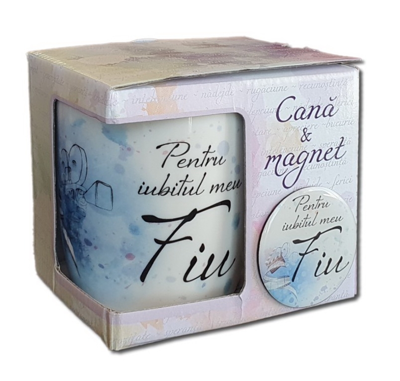 Cana portelan cu magnet - Pentru iubitul meu fiu!