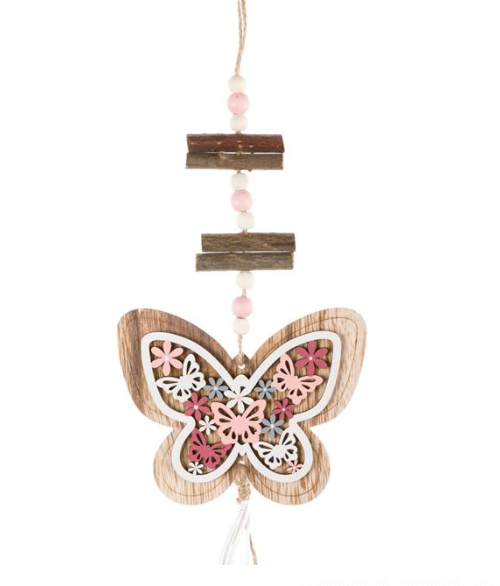 Agatatoare din lemn decorativa - Fluture (13x10 cm) Agatatoare din lemn decorativa - Fluture (13x10 cm)