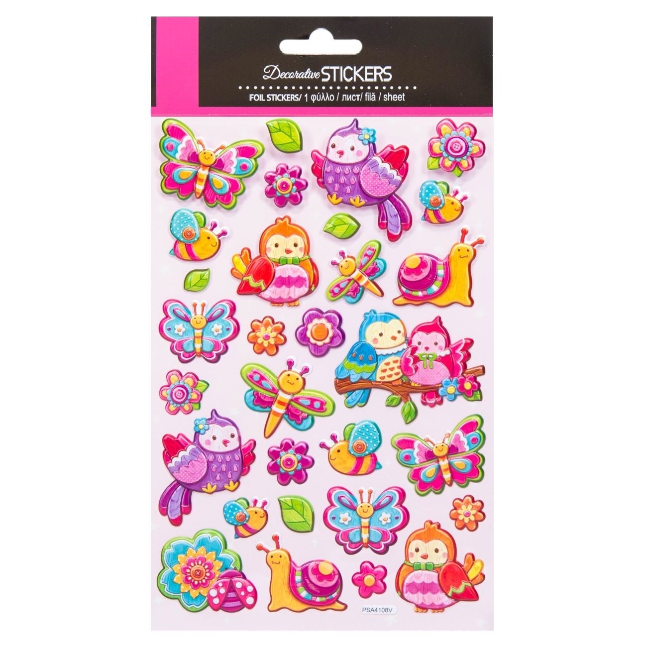 Autocolante - Fluturi, Flori..., 30 buc. (3+) Autocolante - Fluturi, Flori..., 30 buc. (3+)