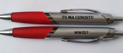 Pix cu mesaj crestin fata/verso - Tu ma cunosti! - WWJD? Pix cu mesaj crestin fata/verso - Tu ma cunosti! - WWJD?