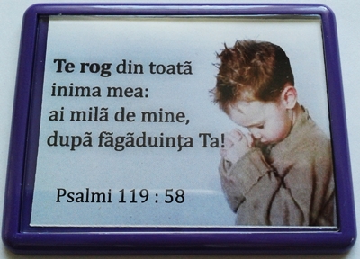 Magnet cu verset biblic - Te rog din toata inima mea Magnet cu verset biblic - Te rog din toata inima mea
