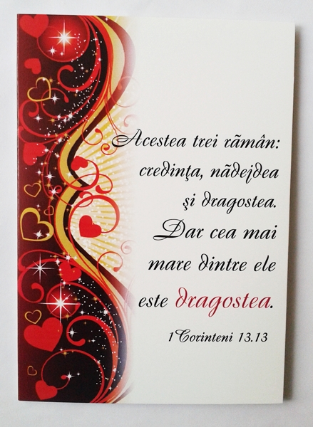 Felicitare - 1 Corinteni 13:13 Felicitare - 1 Corinteni 13:13