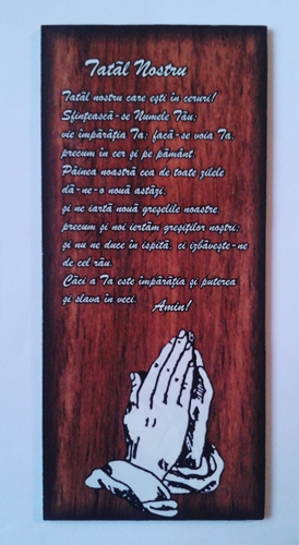Ornament cu magnet - Rugaciunea Tatal nostru