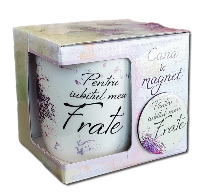 Cana portelan cu magnet - Pentru iubitul meu frate! Cana portelan cu magnet - Pentru iubitul meu frate!