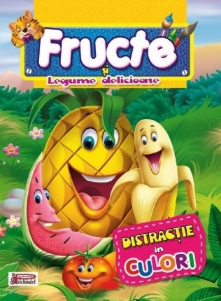 Fructe si legume delicioase - Distractie in culori - Carte de colorat (3-7 ani) Fructe si legume delicioase - Distractie in culori - Carte de colorat (3-7 ani)