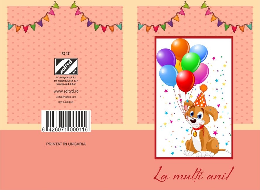Felicitare copii  - La multi ani  ( 16.5 cm x 11.5 cm  ) Felicitare copii  - La multi ani  ( 16.5 cm x 11.5 cm  )