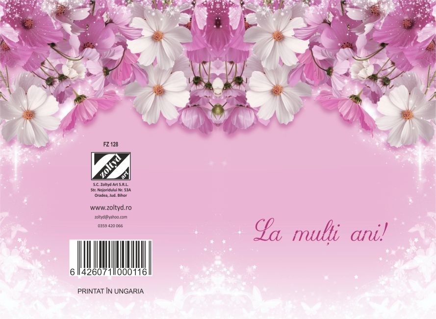 Felicitare - La multi ani  ( 16.5 cm x 11.5 cm  ) Felicitare - La multi ani  ( 16.5 cm x 11.5 cm  )