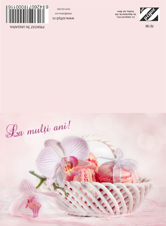 Felicitare - La multi ani  ( 16.5 cm x 11.5 cm  ) Felicitare - La multi ani  ( 16.5 cm x 11.5 cm  )