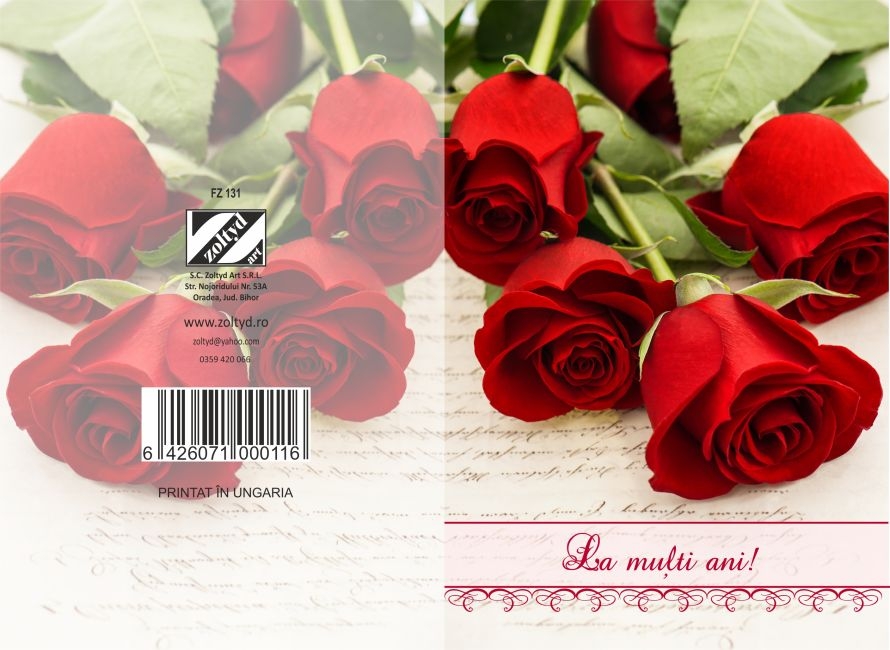 Felicitare - La multi ani  ( 16.5 cm x 11.5 cm  ) Felicitare - La multi ani  ( 16.5 cm x 11.5 cm  )