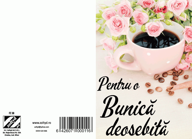 Felicitare  - Pentru o bunica deosebita ( 16.5 cm x 11.5 cm  ) Felicitare  - Pentru o bunica deosebita ( 16.5 cm x 11.5 cm  )