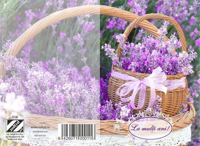 Felicitare  - La multi ani  ( 16.5 cm x 11.5 cm  )