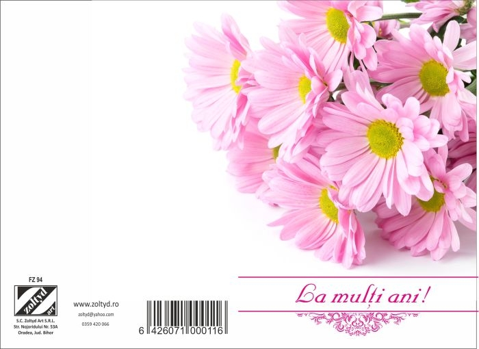 Felicitare  - La multi ani  ( 16.5 cm x 11.5 cm  ) Felicitare  - La multi ani  ( 16.5 cm x 11.5 cm  )