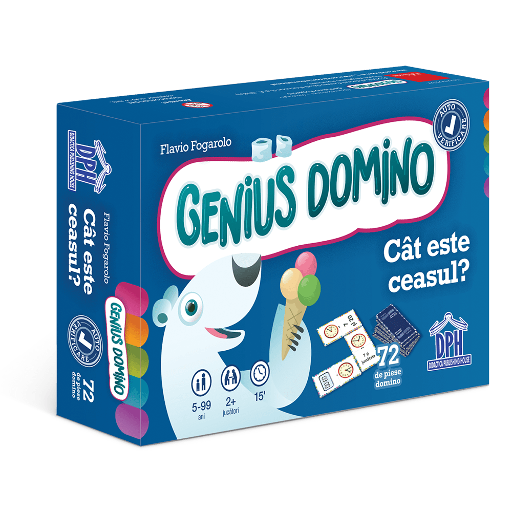 Genius domino - Cat este ceasul? - Jocuri pentru copii (5+) Genius domino - Cat este ceasul? - Jocuri pentru copii (5+)