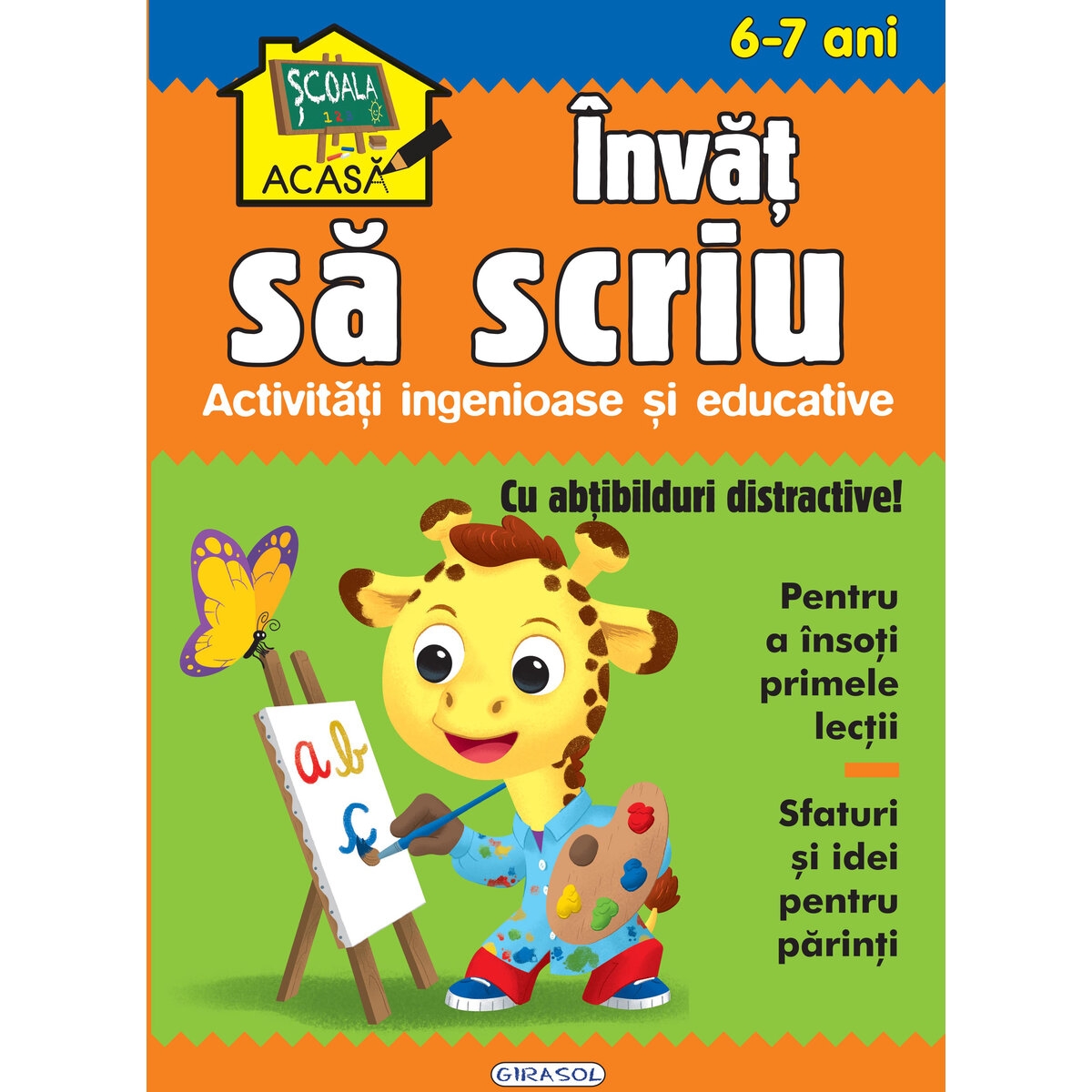 Scoala acasa.  Invat sa scriu 6-7 ani - Carte educativa pentru copii Scoala acasa.  Invat sa scriu 6-7 ani - Carte educativa pentru copii