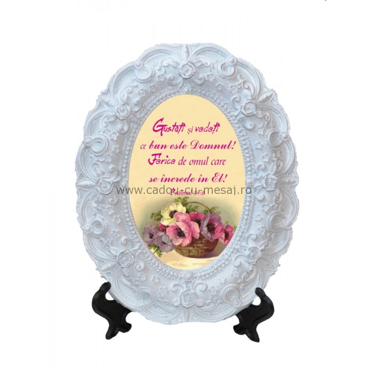 Tablou oval - Gustați și vedeți ce bun este Domnul